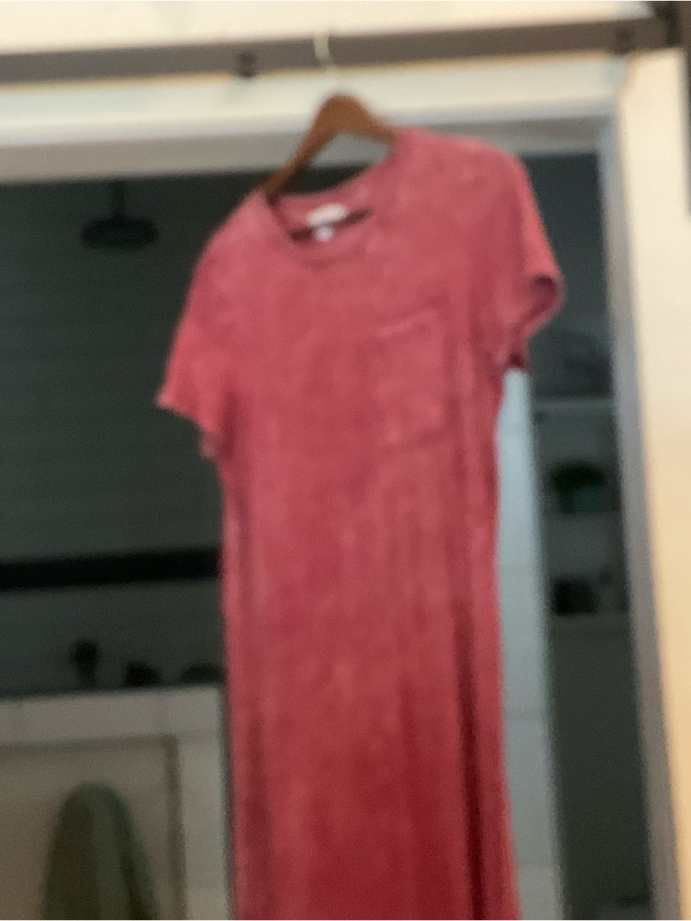Time and Tru Pink Short-Sleeve Maxi T-Shirt Dress